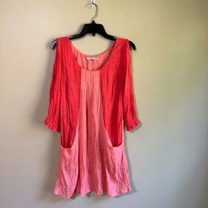 Love Julian medium pink cold shoulder dress